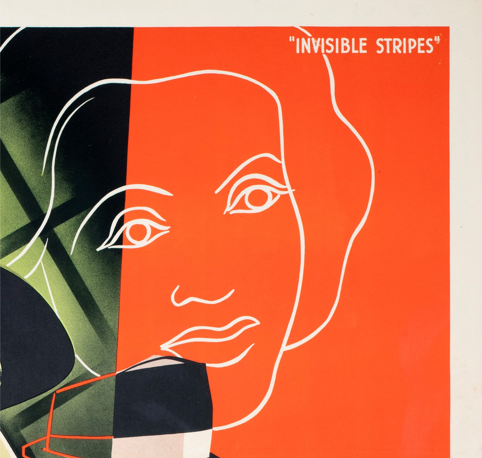 Invisible Stripes 1940 Swedish Film Poster - detail