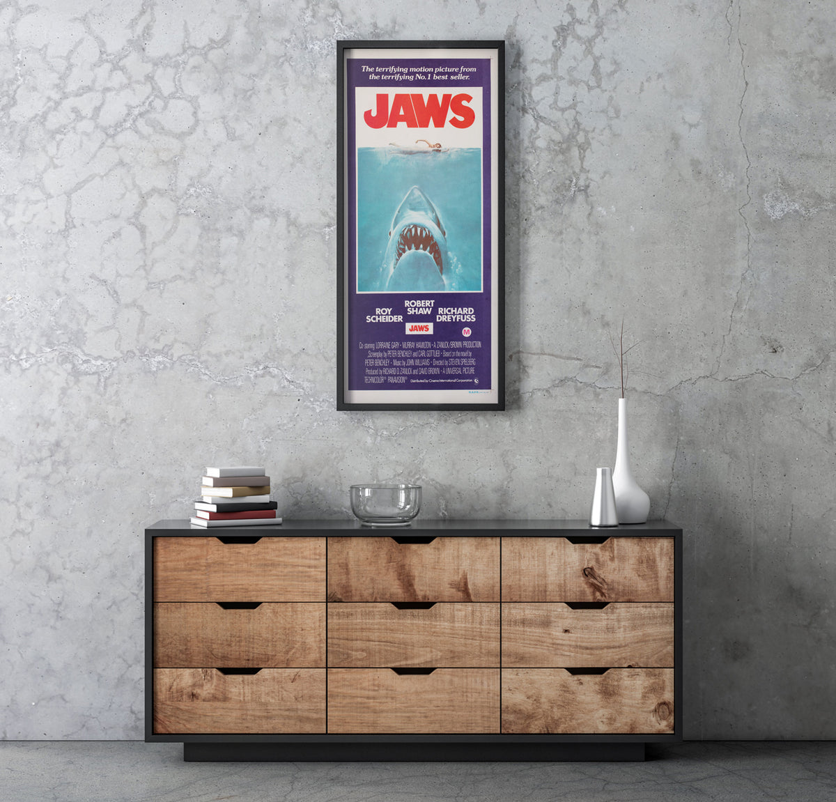 Jaws 1975 Australian Daybill Film Movie Poster Roger Kastel