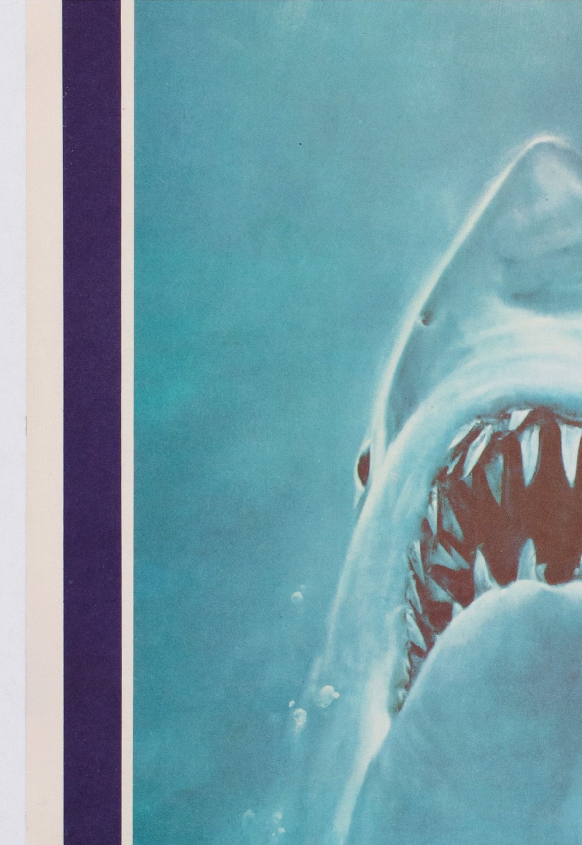 Jaws 1975 Australian Daybill Film Movie Poster Roger Kastel - detail 
