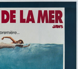 Jaws 1975 French Grande Film Movie Poster, Roger Kastel - detail