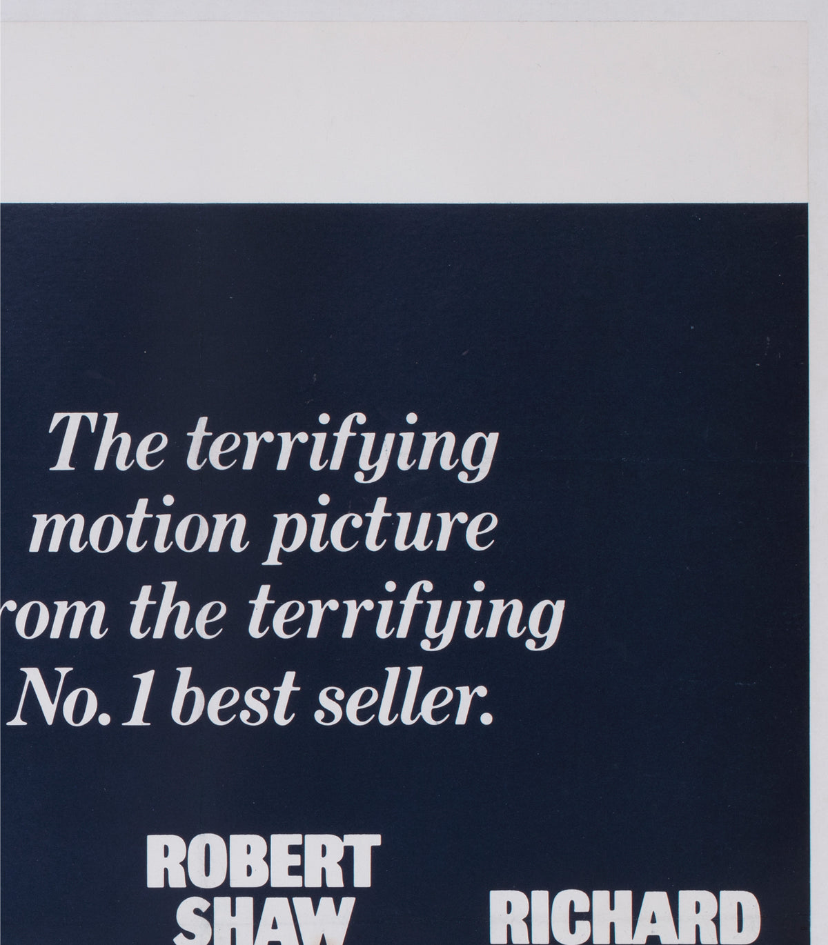 Jaws 1975 UK Quad Film Movie Poster Roger Kastel - detail