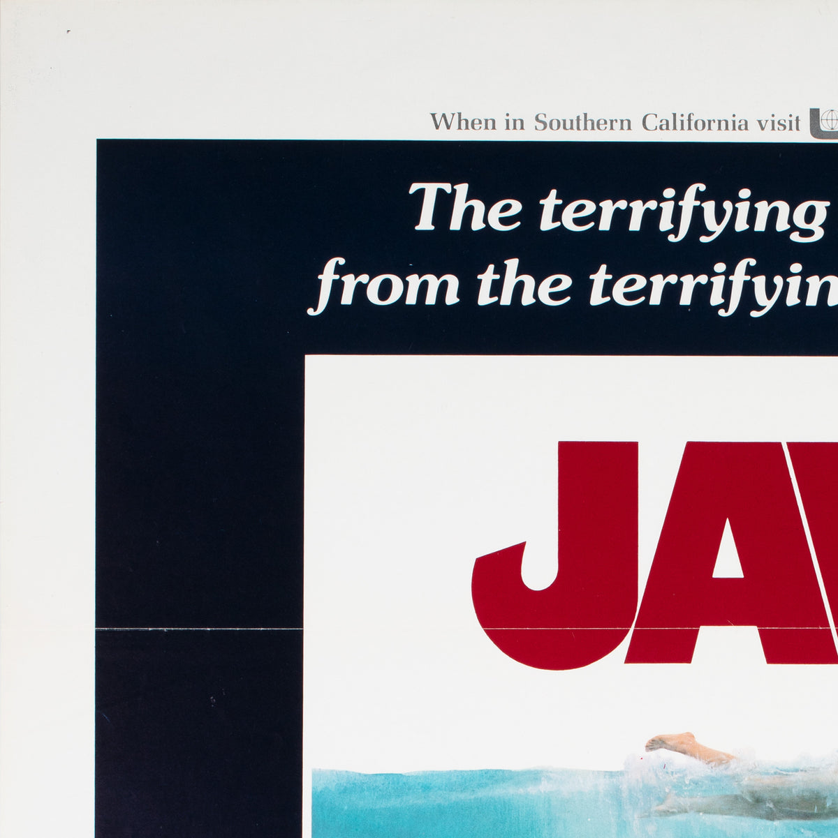 Jaws 1975 US 1 Sheet Film  Movie Poster, Roger Kastel - detail