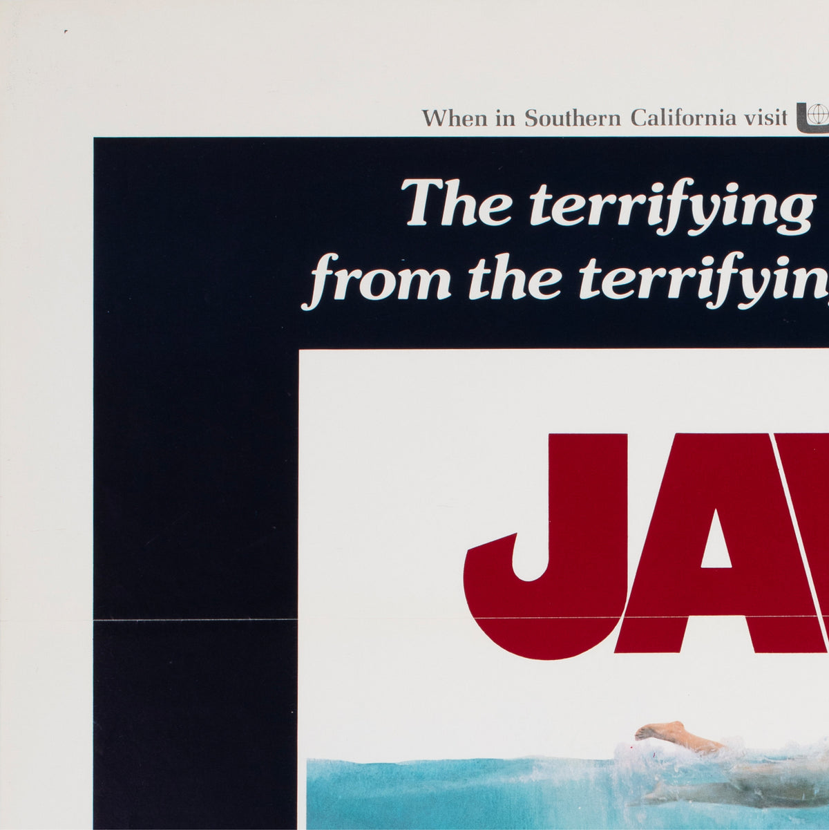 Jaws 1975 US 1 Sheet Film Movie Poster, Roger Kastel - detail