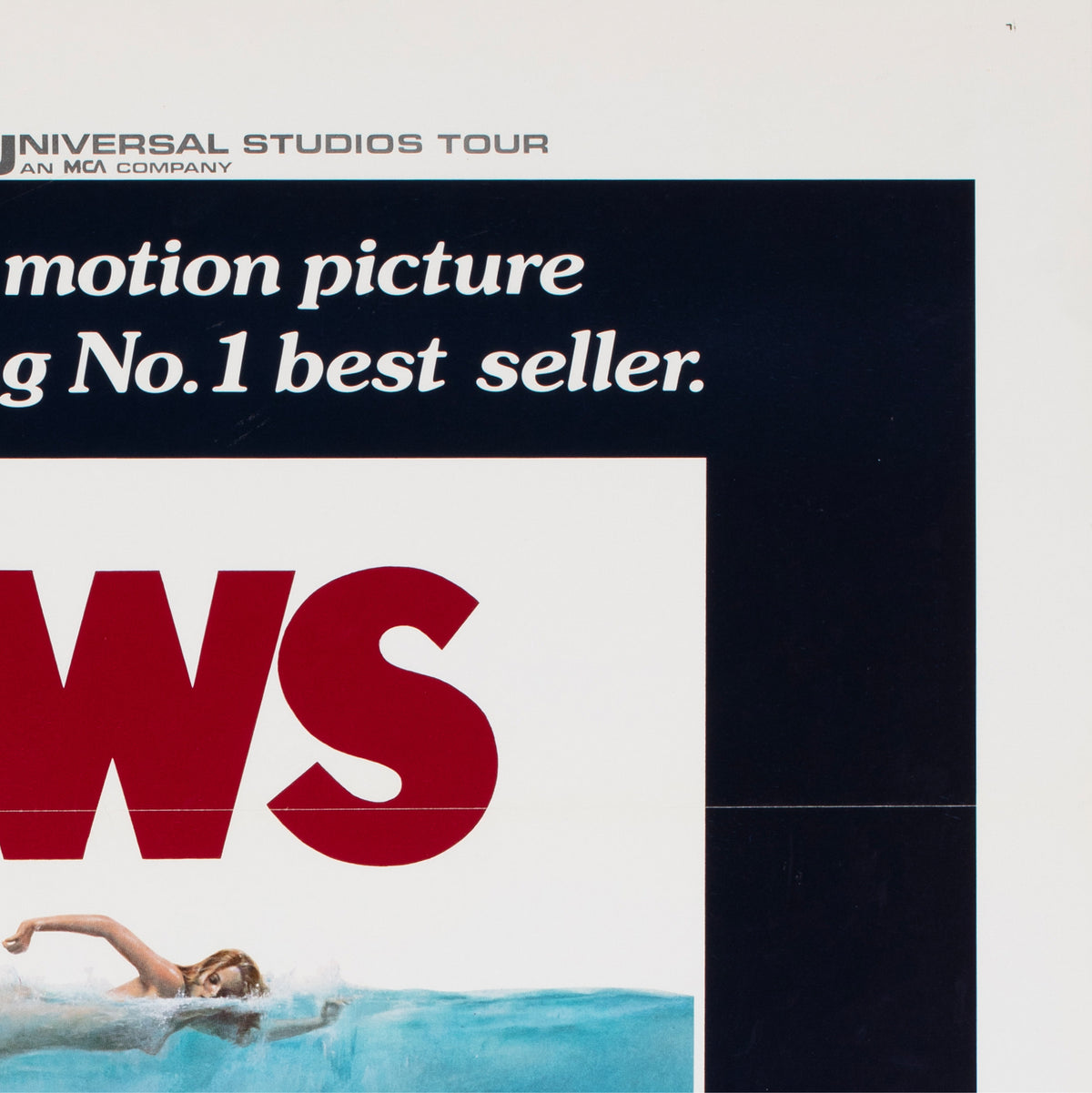 Jaws 1975 US 1 Sheet Film Movie Poster, Roger Kastel - detail