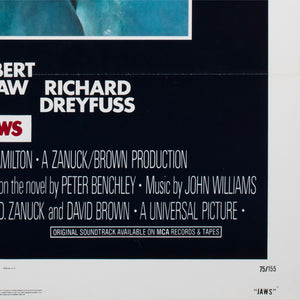Jaws 1975 US 1 Sheet Film Movie Poster, Roger Kastel - detail