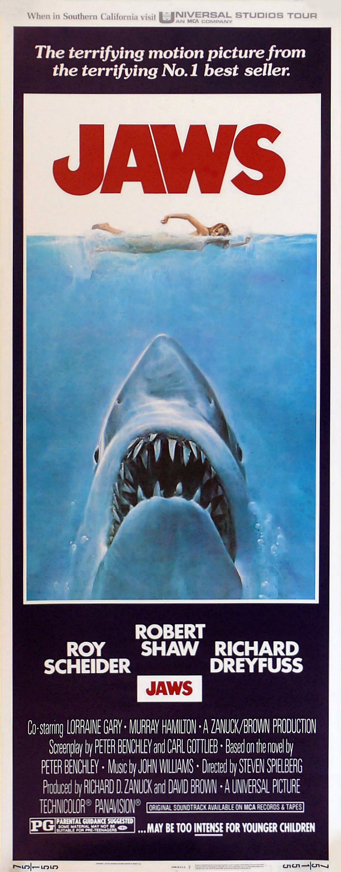 Jaws 1975 US Insert Film Poster, Roger Kastel