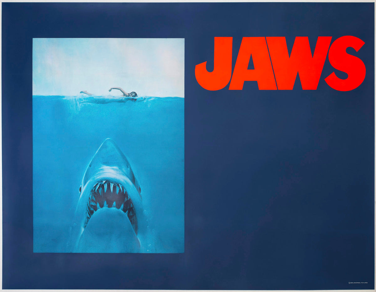 Jaws 1975 US Subway Undated Advance Film Movie Poster Roger Kastel