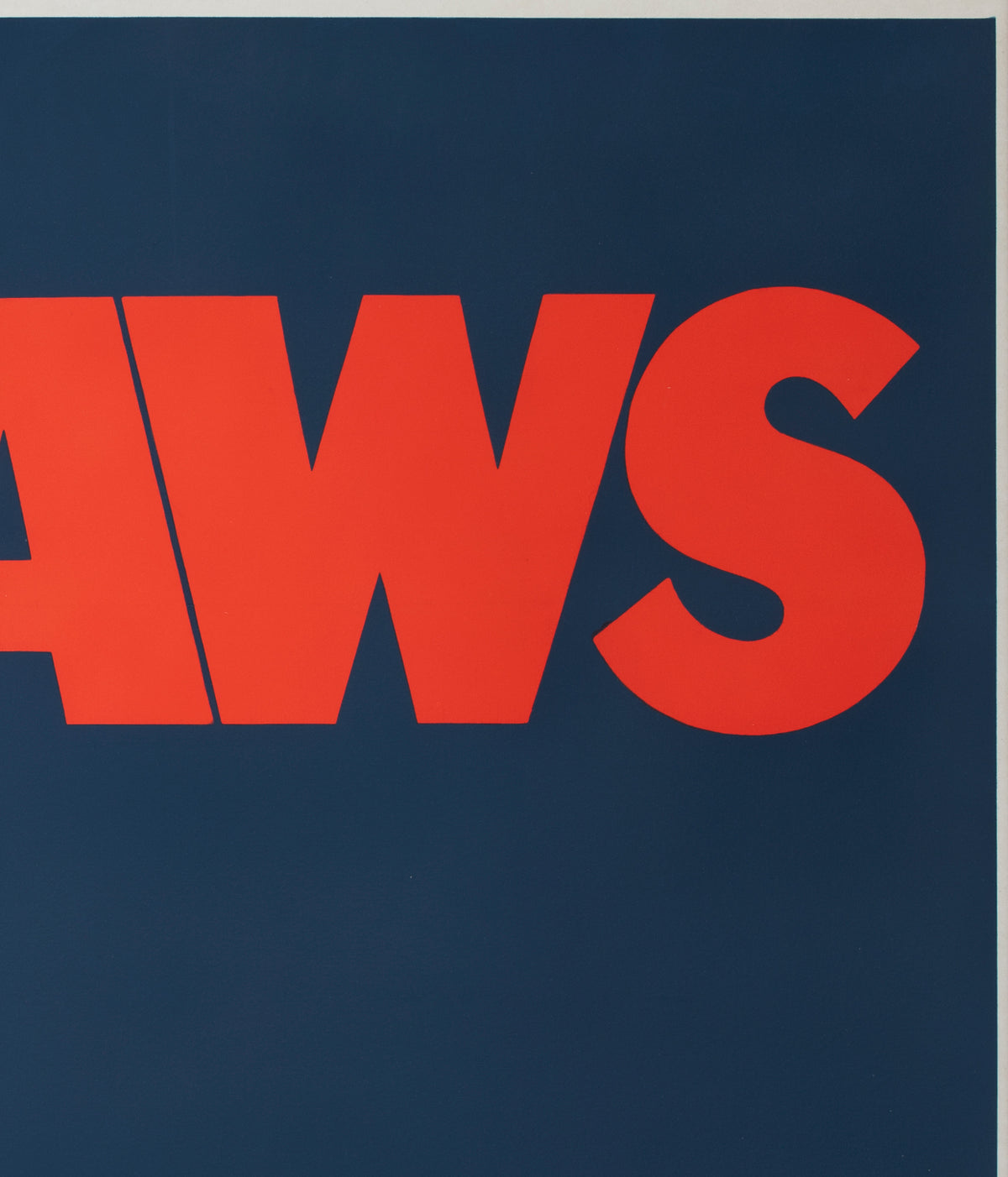 Jaws 1975 US Subway Undated Advance Film Movie Poster Roger Kastel - detail