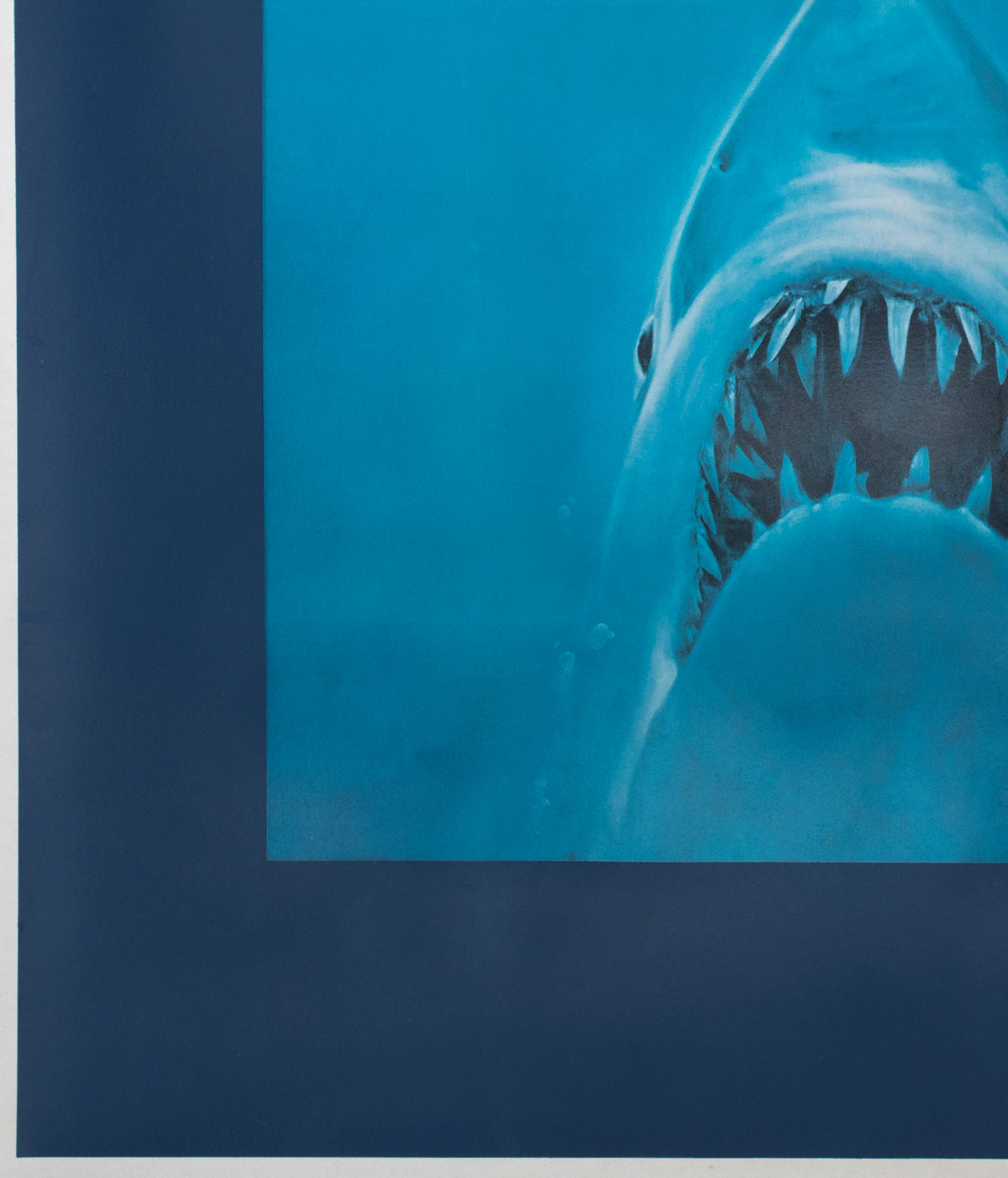 Jaws 1975 US Subway Undated Advance Film Movie Poster Roger Kastel - detail