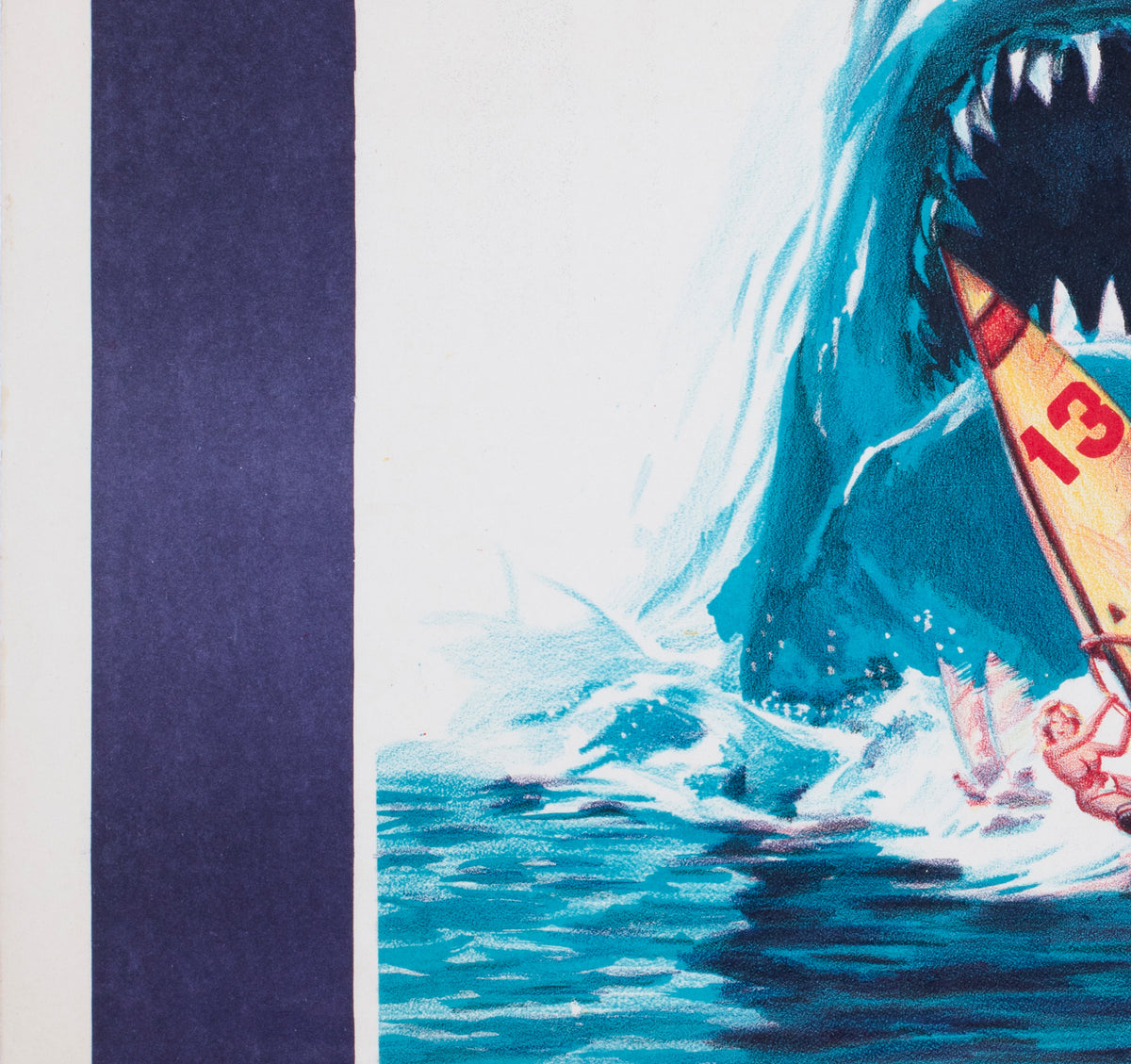 Jaws 3 1980s Egyptian Film Poster - detail
