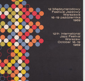 Jazz Jamboree festival 1969 Advertising Poster, Bronislaw Zelek - detail