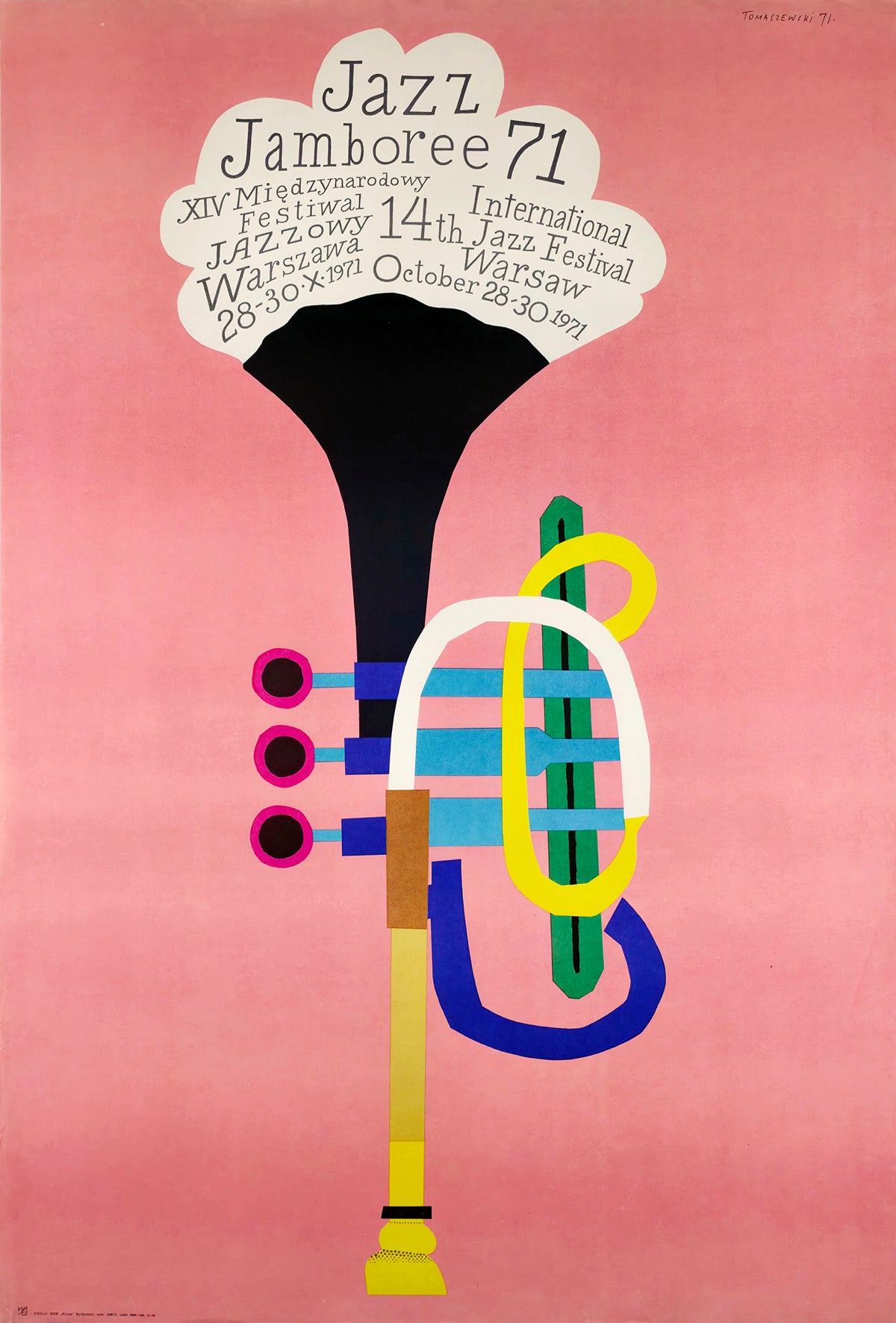 Jazz Jamboree 1971 Polish Jazz Festival Poster Henryk Tomaszewski