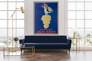 Joseph Perrier c1930 Champagne Vintage French Alcohol Poster, Joseph Stall