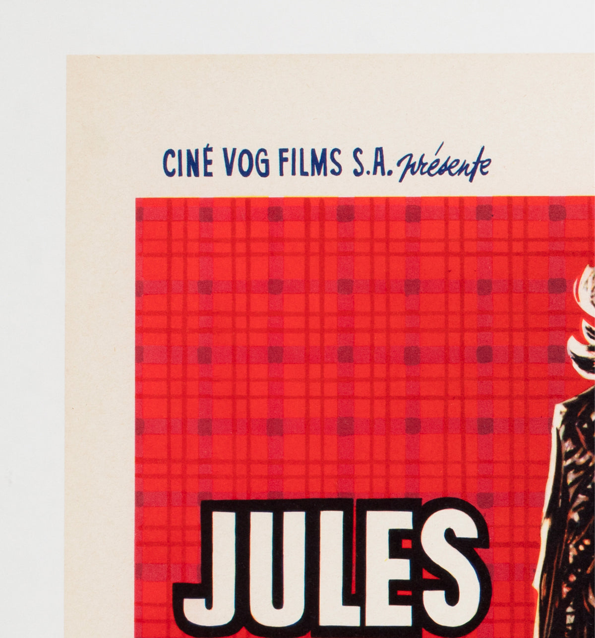 Jules and Jim 1962 Belgian Film Poster - detail