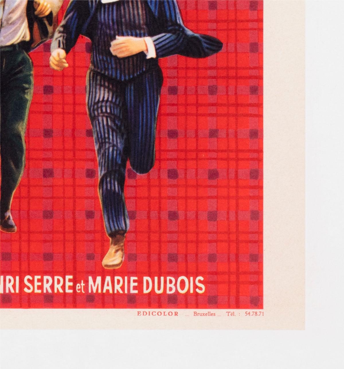 Jules and Jim 1962 Belgian Film Poster - detail