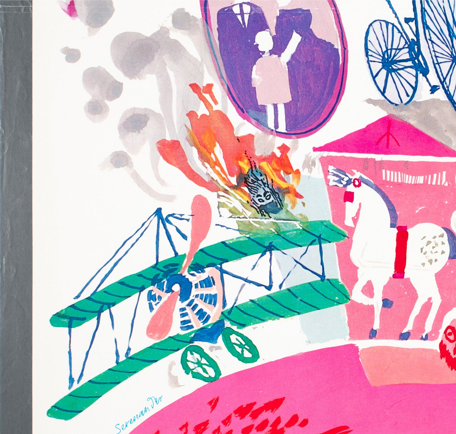 Juliet of the Spirits 1966 Swedish Film Poster Bengt Serenander - detail