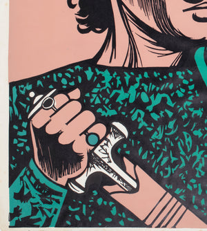 junoon 1979 uk quad academy cinema film movie poster peter strausfeld - detail