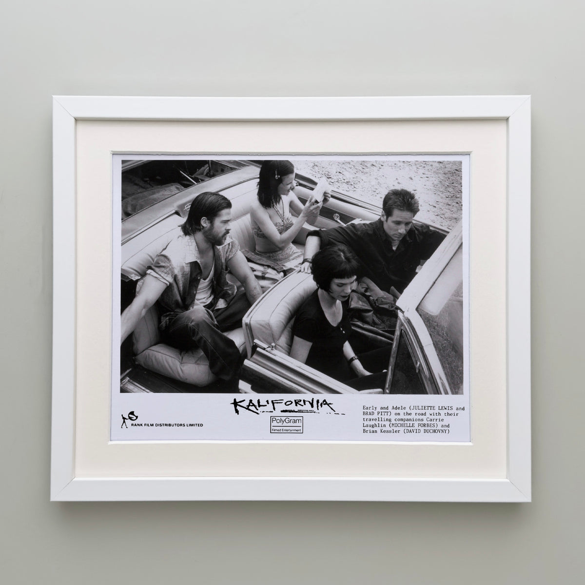 Kalifornia 1993 Publicity Film Movie Press Still Framed