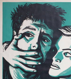 kanal 1970s academy cinema uk quad film movie poster peter strausfeld - detail