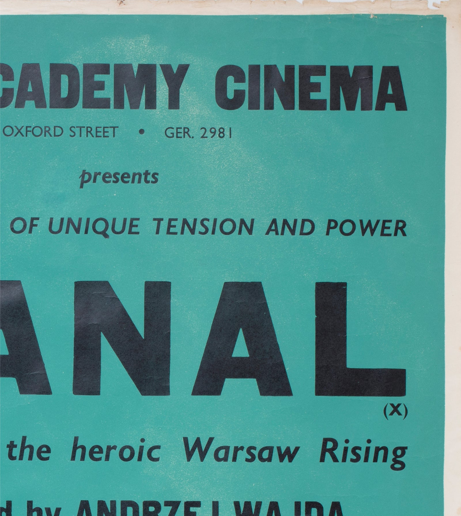 kanal 1970s academy cinema uk quad film movie poster peter strausfeld - detail