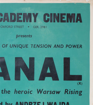 kanal 1970s academy cinema uk quad film movie poster peter strausfeld - detail