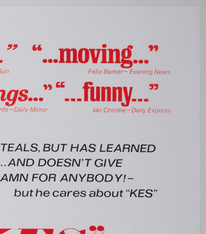 Kes 1969 Quotes Style UK Quad Film Movie Poster - detail