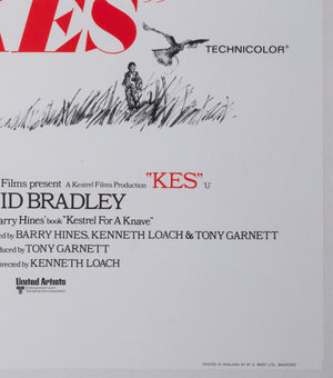 Kes 1969 Quotes Style UK Quad Film Movie Poster - detail