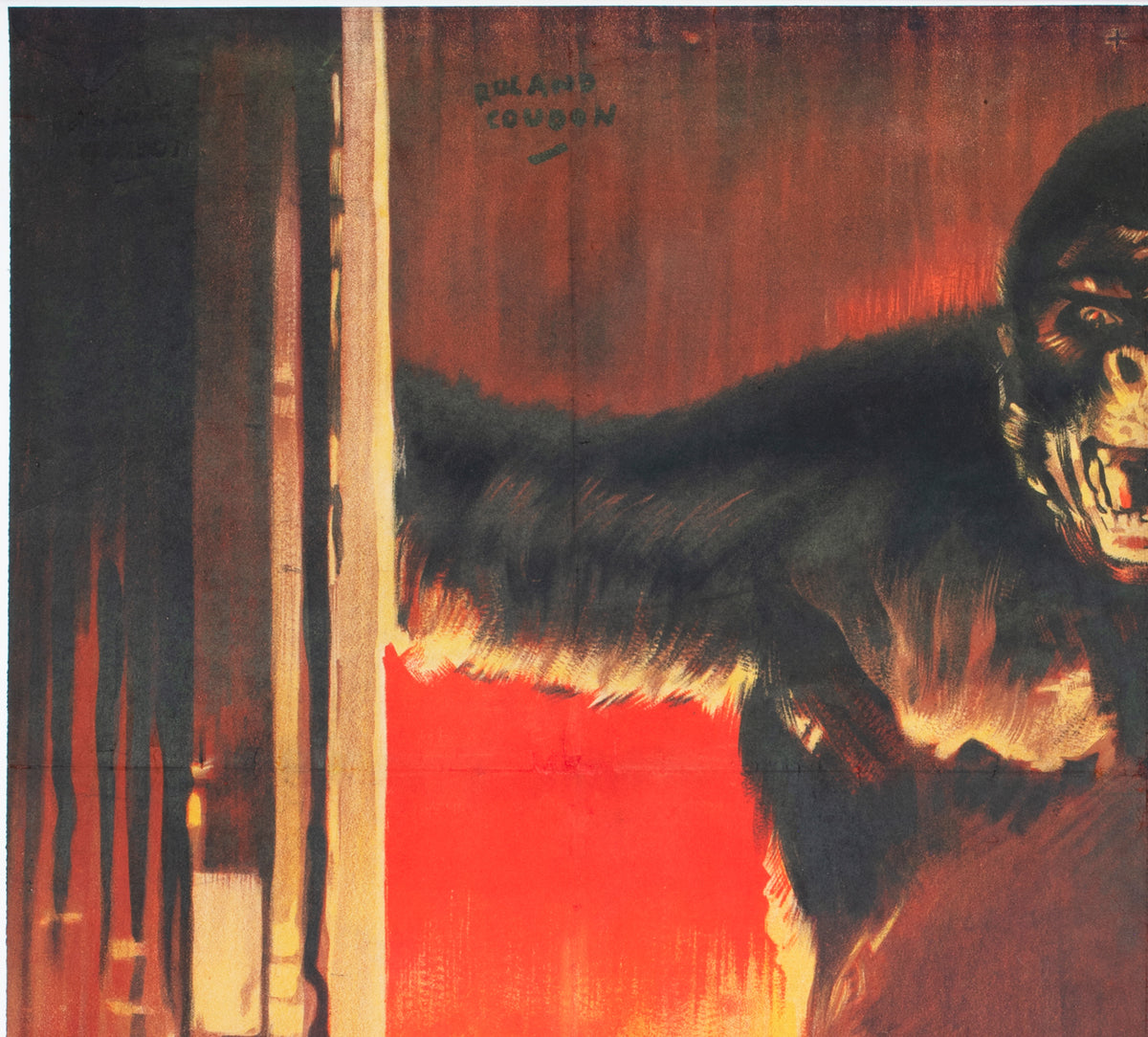 King Kong 1933 French Grande Style A Film Poster Roland Coudon - detail
