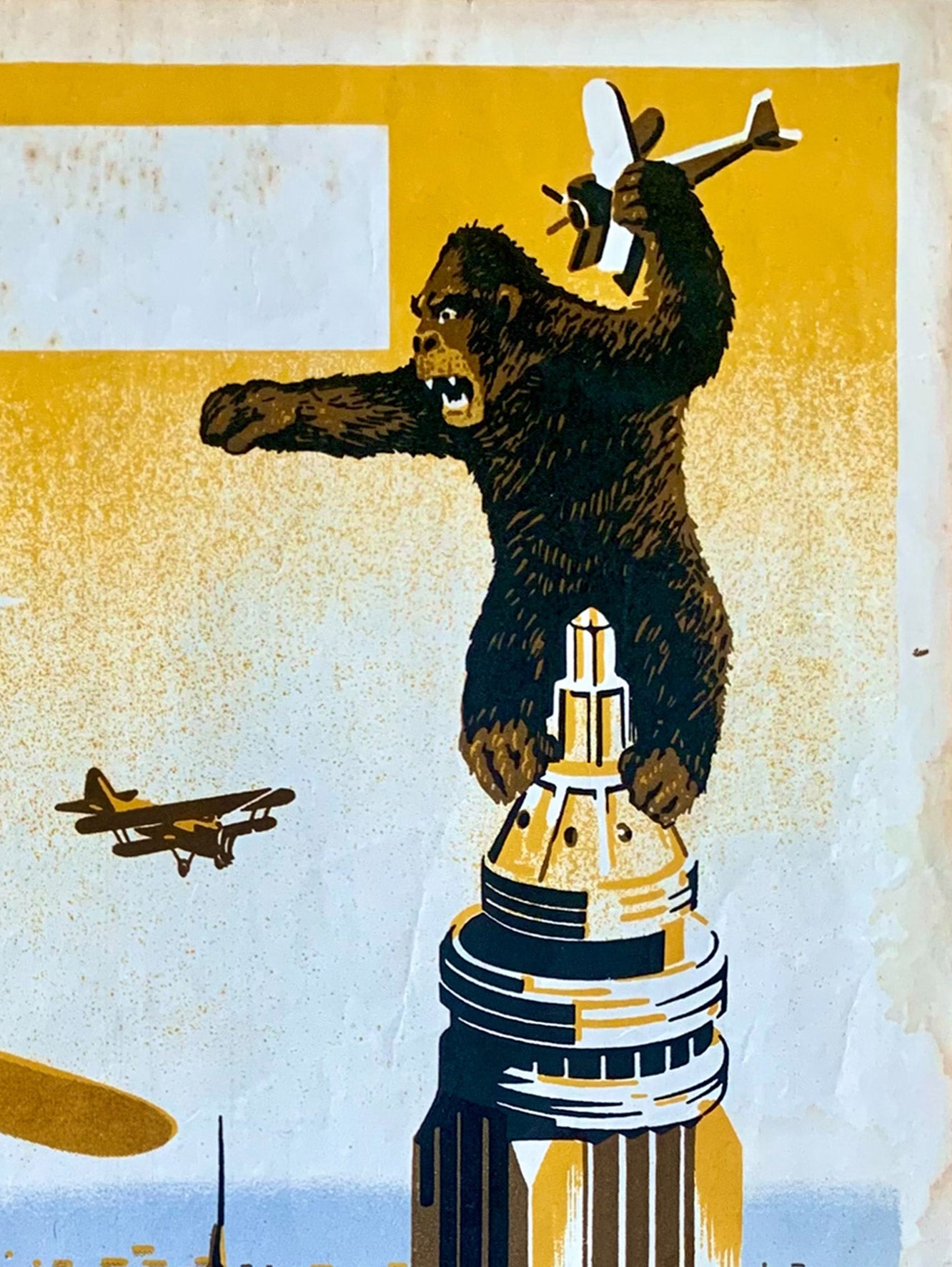 King Kong 1933 French Petite Film Poster, Pierre Pigeot