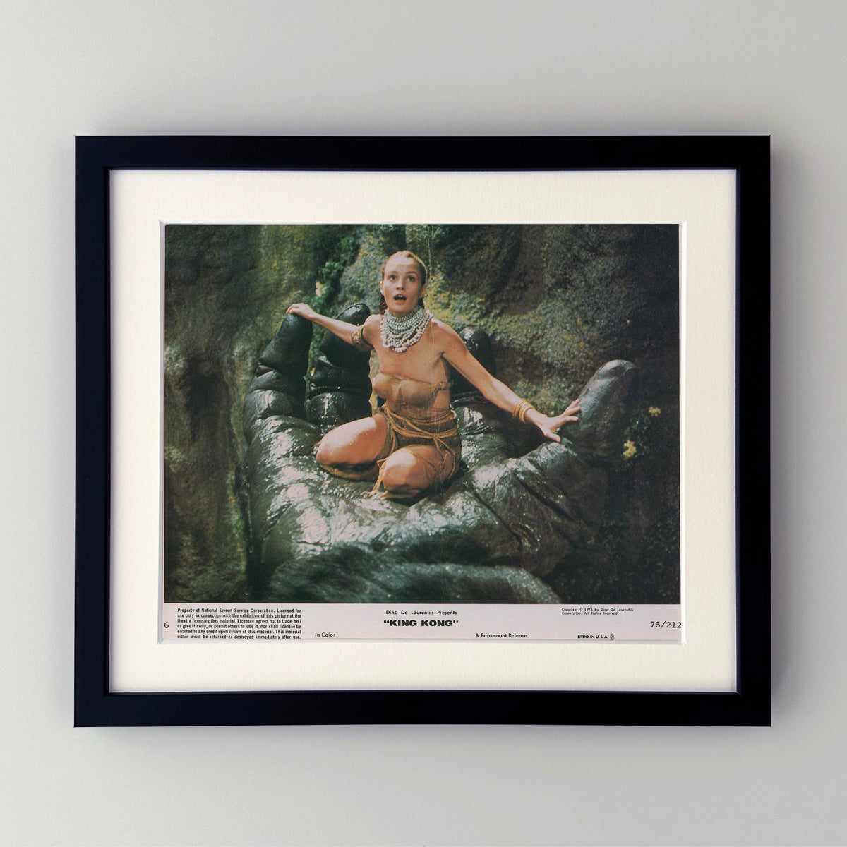 King Kong 1976 Film Movie Lobby Card Framed