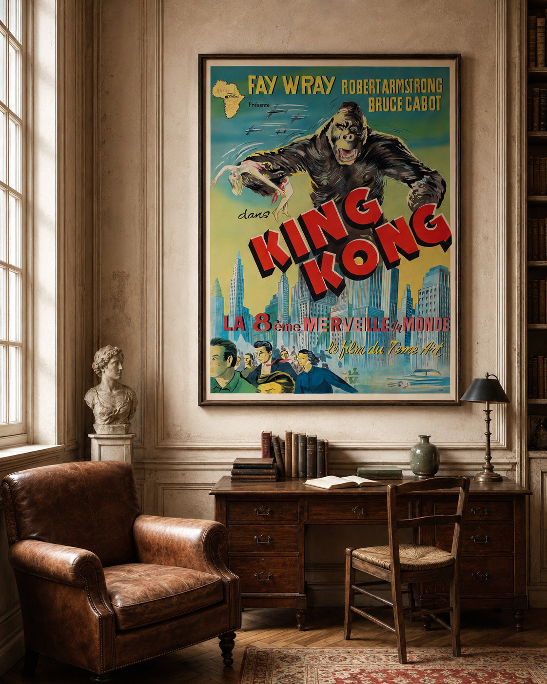King Kong R1950s French African Moyenne Film Poster