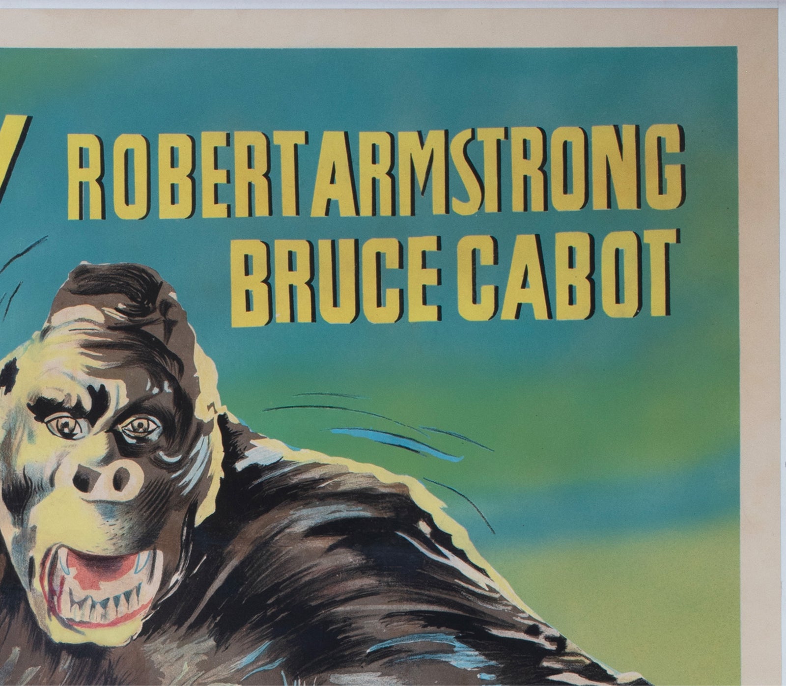 King Kong R1950s French African Moyenne Film Poster - detail