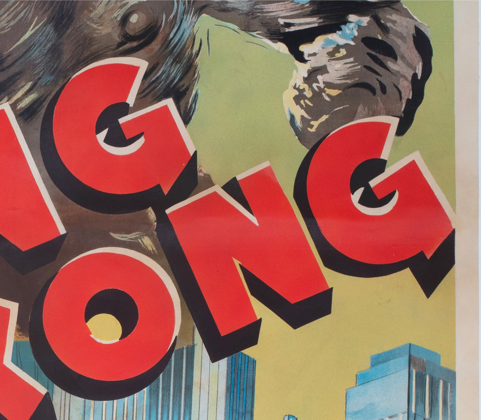 King Kong R1950s French African Moyenne Film Poster - detail