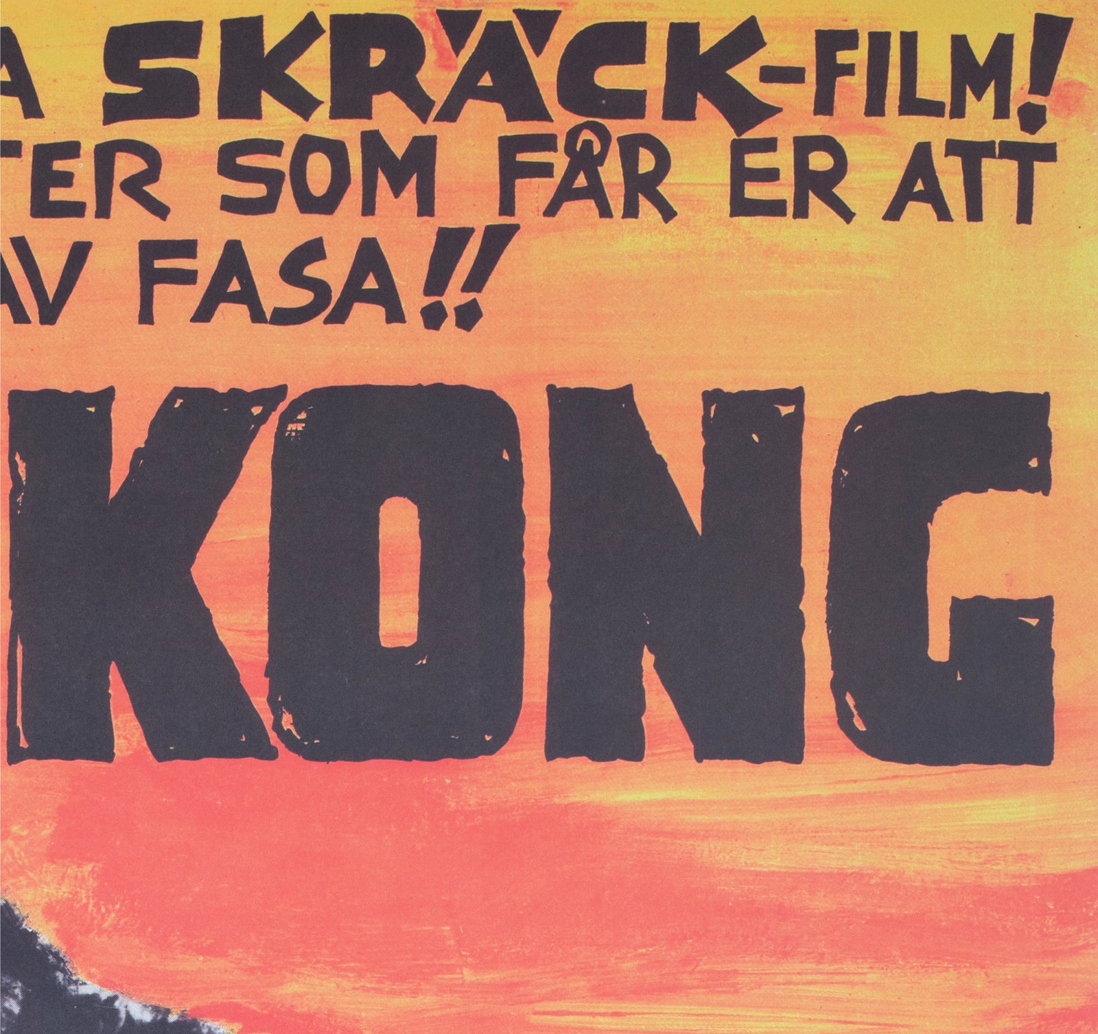 King Kong R1966 Swedish Film Poster - detail