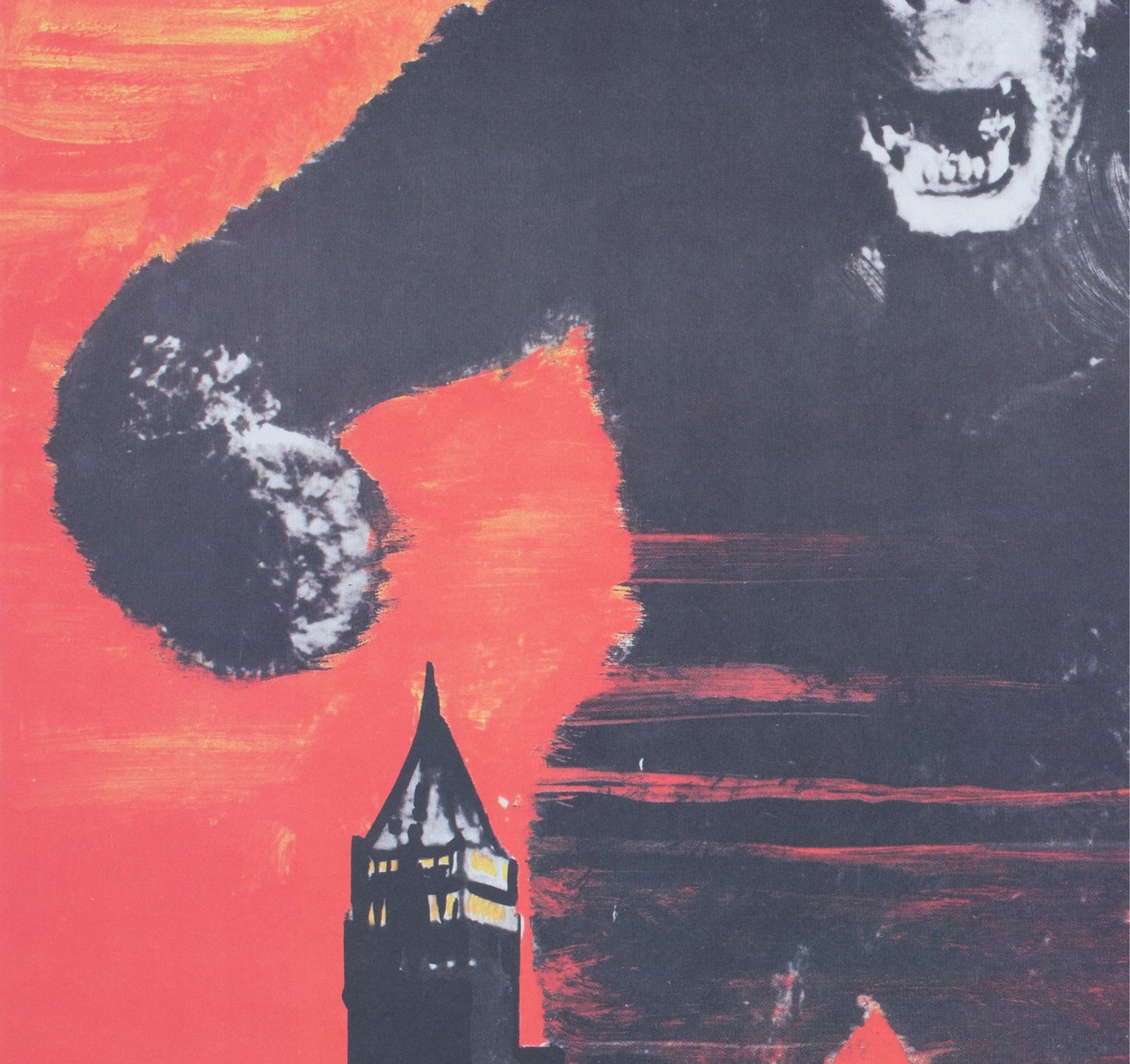 King Kong R1966 Swedish Film Poster - detail