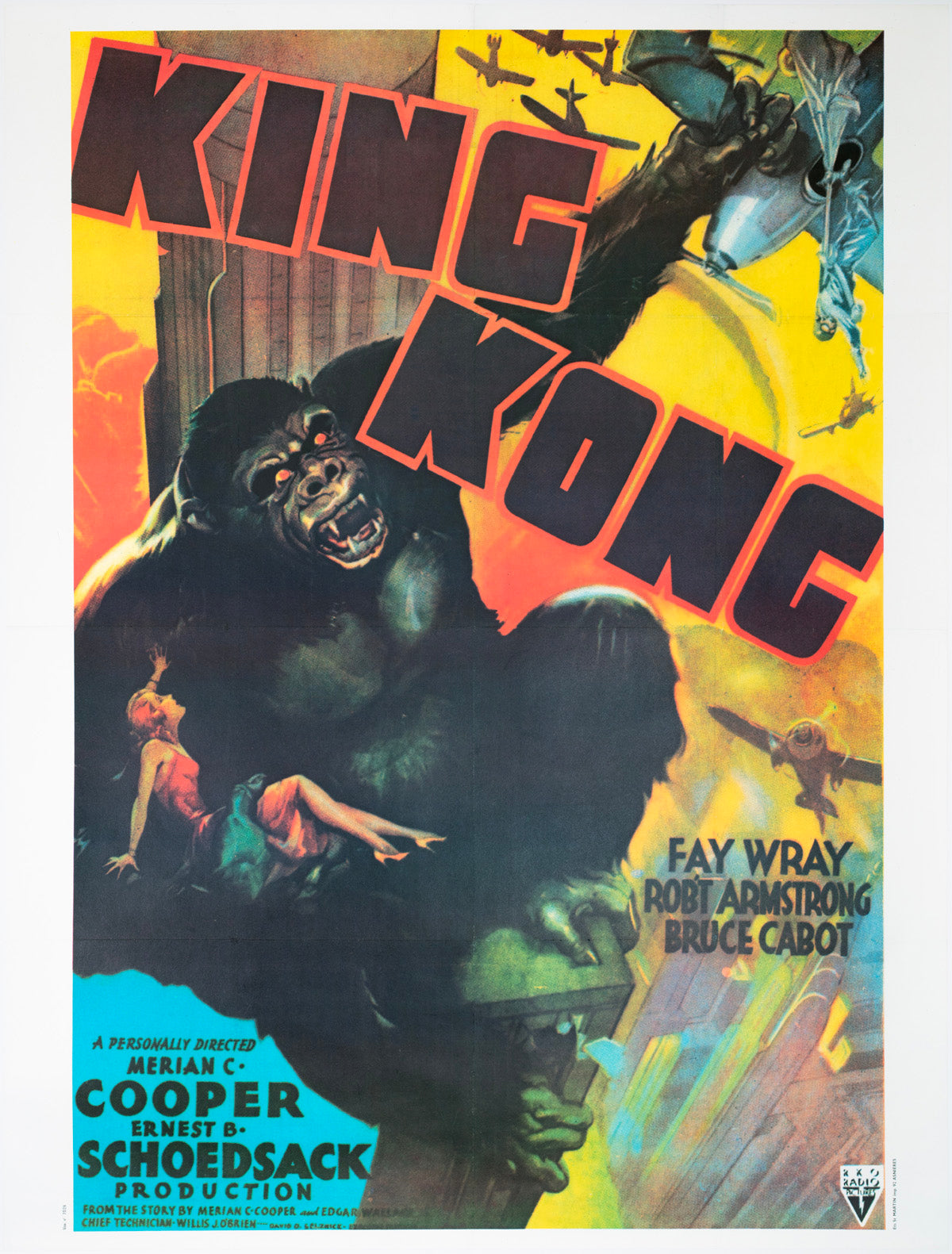 King Kong R1970s French Grande Film Poster