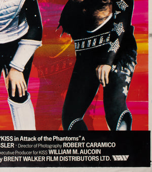 Kiss - Attack of the Phantoms 1979 UK Quad Film Movie Poster - detail