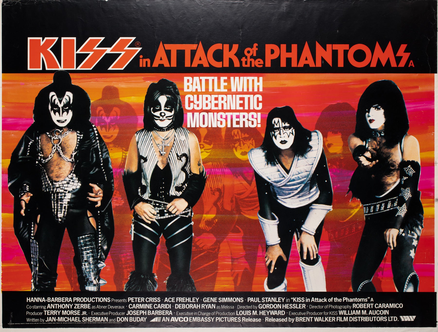 Kiss - Attack of the Phantoms 1979 UK Quad Film Movie Poster