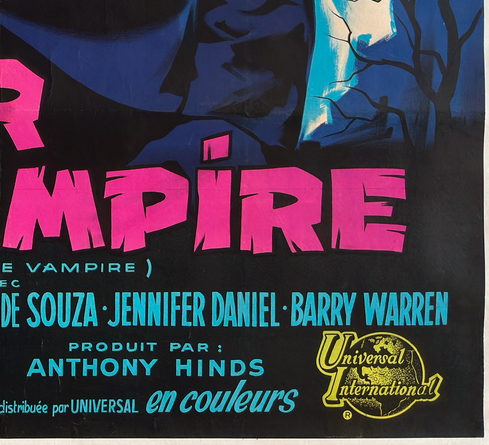 The Kiss of the Vampire 1964 French Grande Film Poster,
