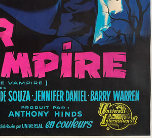 Kiss of the Vampire 1964 French Grande Film Movie Poster, Guy Gerard Noel - detail