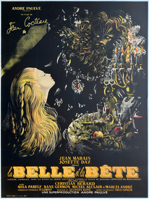 La Belle et la Bete R1951 French Grande Film Movie Poster, Jean-Denis Malcles