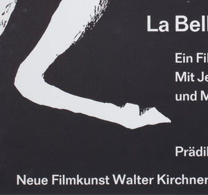 La Belle et la Bete c1960 German A1 Film Movie Poster, Baumgart - detail