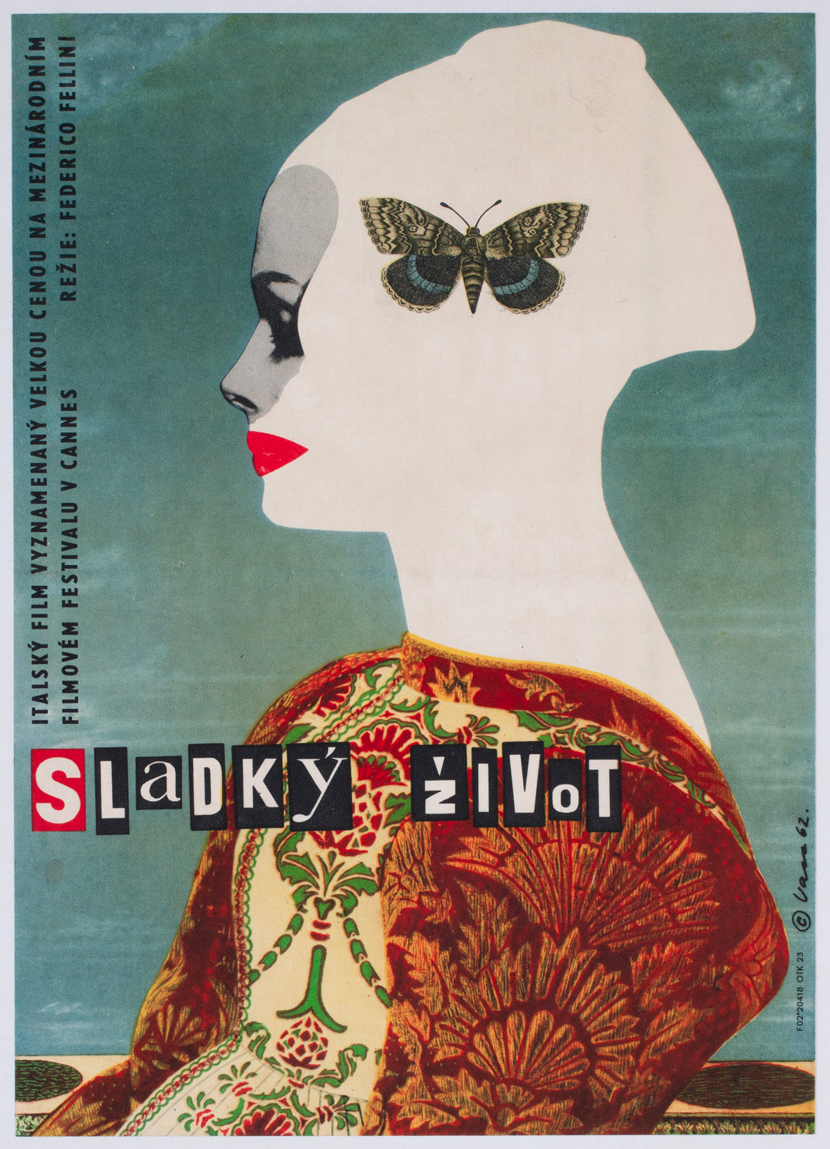 La Dolce Vita 1960 Czech A3 Film Poster Karel Vaca