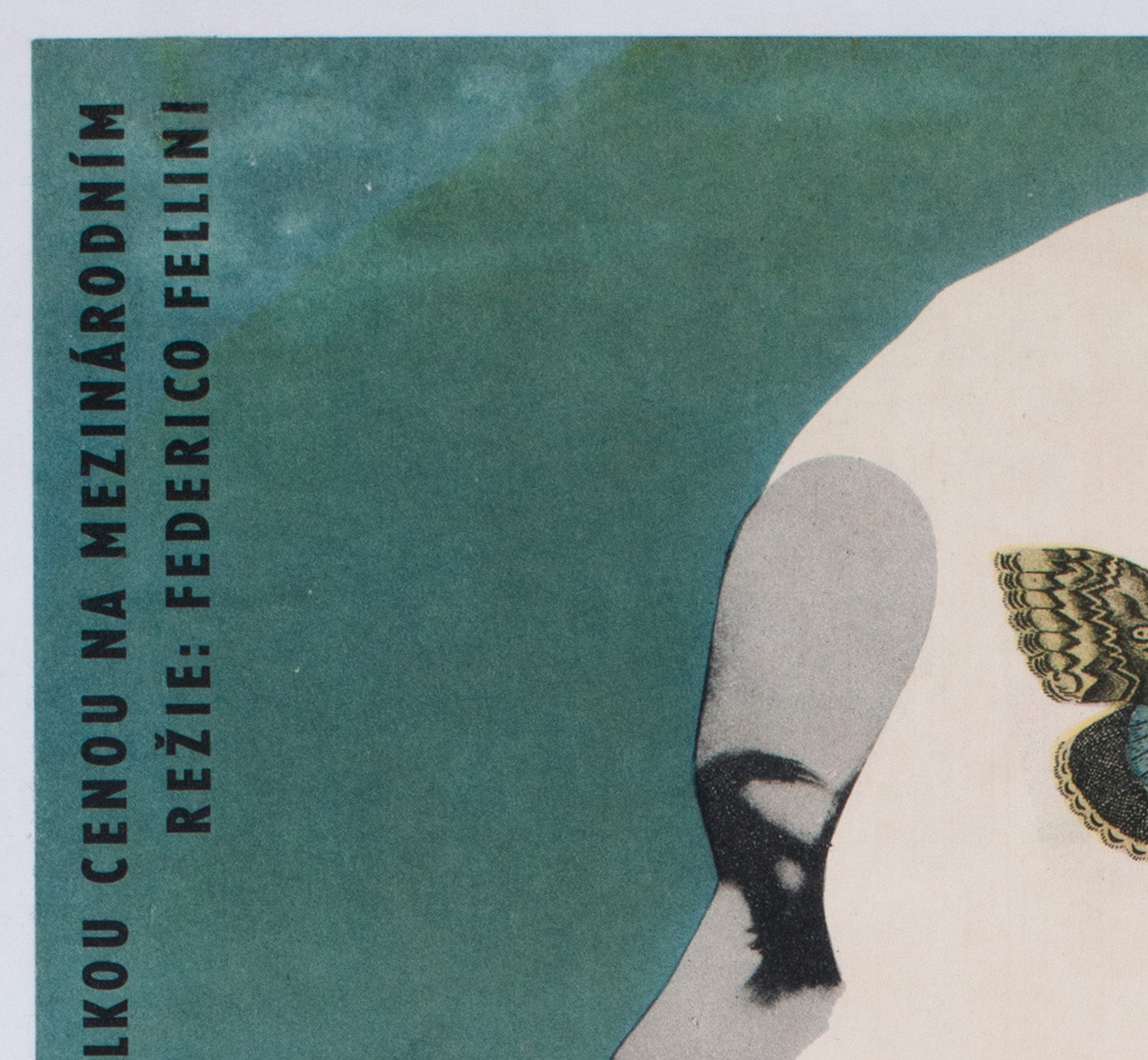 La Dolce Vita 1960 Czech A3 Film Poster Karel Vaca - detail