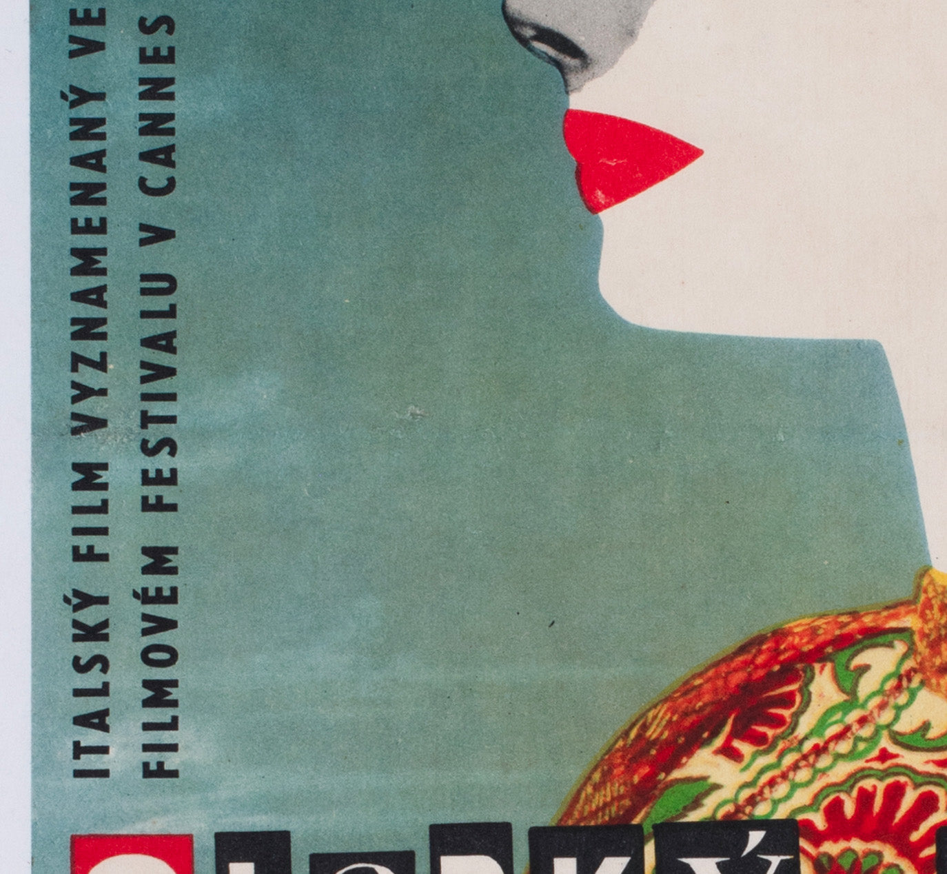 La Dolce Vita 1960 Czech A3 Film Poster Karel Vaca - detail
