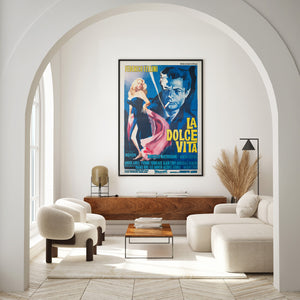 La Dolce Vita 1960 Italian 4 Foglio Film Movie Poster, Giorgio Olivetti