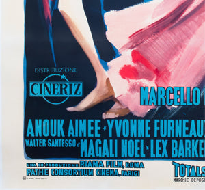 La Dolce Vita 1960 Italian 4 Foglio Film Movie Poster, Giorgio Olivetti - detail