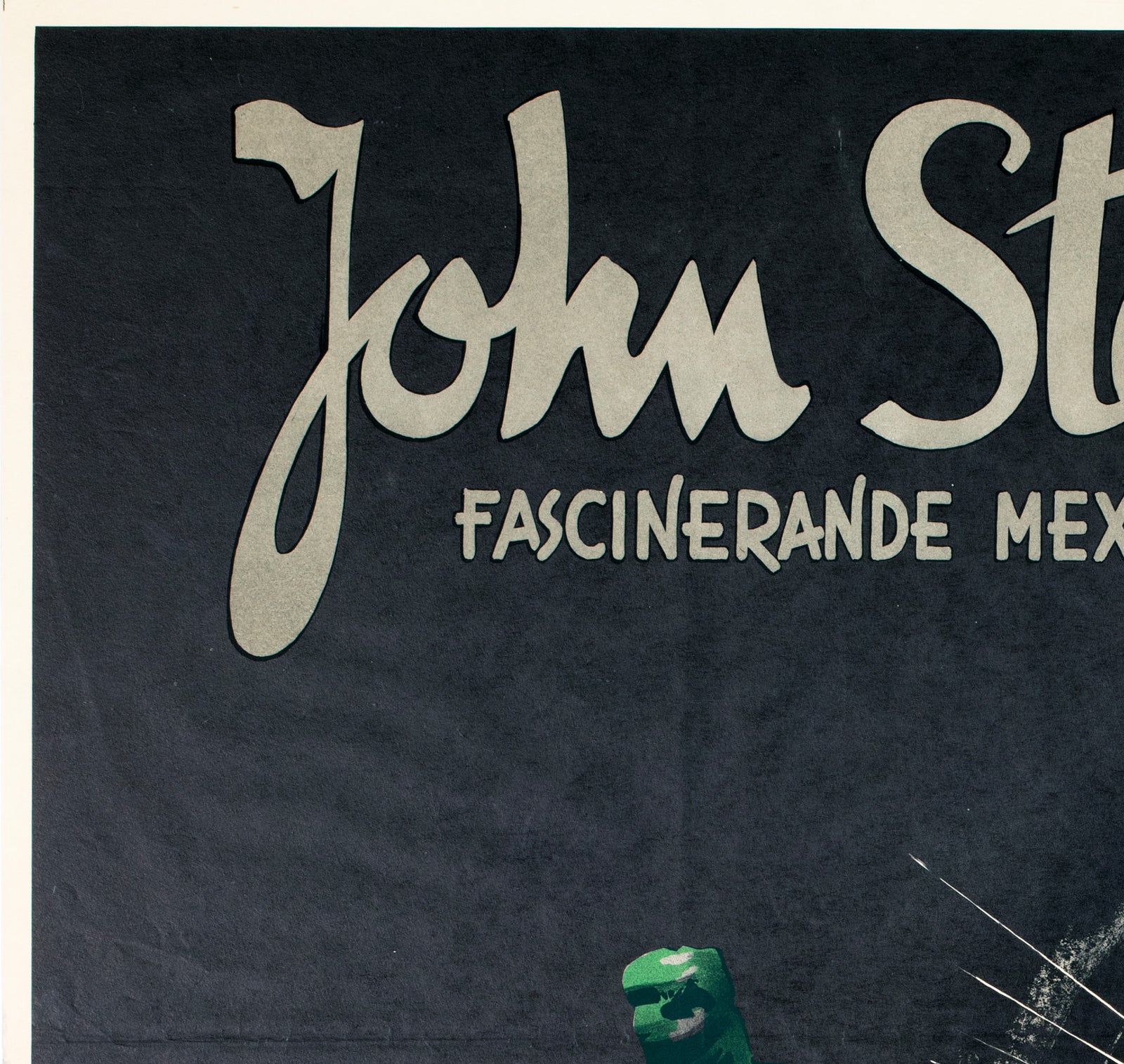 La Perla c1947 Swedish Film Poster Gösta Åberg - detail
