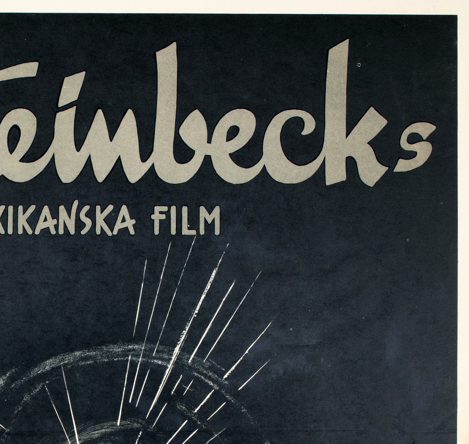La Perla c1947 Swedish Film Poster Gösta Åberg - detail