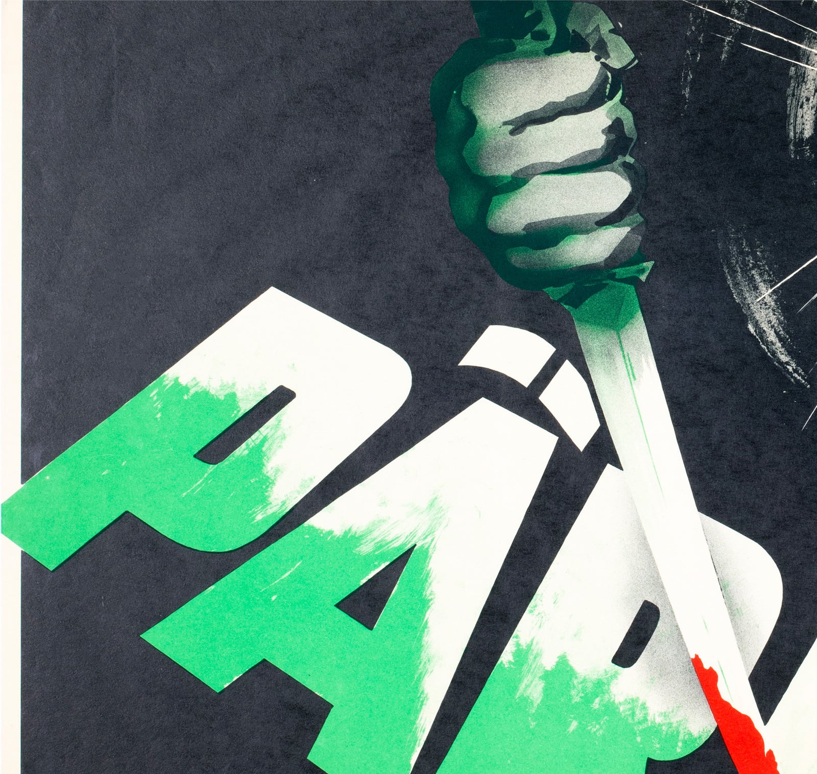 La Perla c1947 Swedish Film Poster Gösta Åberg - detail